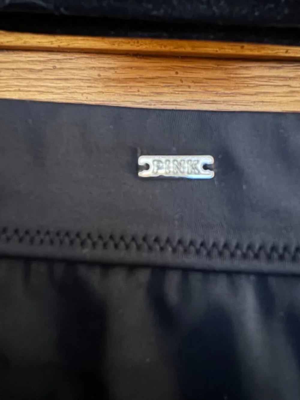 PINK Victoria's Secret Black Bikini Bottoms with Pink Lining
